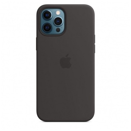 Capac Protectie Spate Apple Din Silicon Cu Magsafe Pentru Iphone 12 Pro Max - Negru