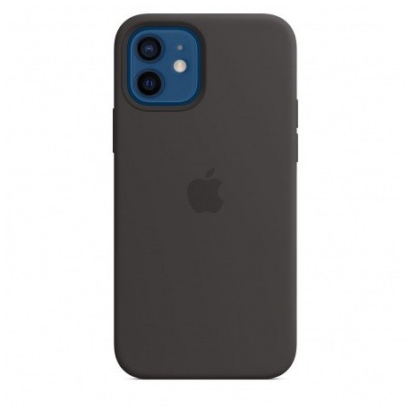 Capac Protectie Spate Apple Din Silicon Cu Magsafe Pentru iPhone 12/12 Pro - Negru