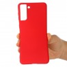 Capac Protectie Spate Cellara Din Silicon Colectia Soft Pentru Samsung Galaxy S21 Ultra - Rosu