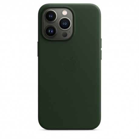 Capac Protectie Spate Apple Din Piele Cu Magsafe Pentru iPhone 13 Pro - Verde