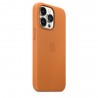Capac Protectie Spate Apple Din Piele Cu Magsafe Pentru iPhone 13 Pro - Portocaliu