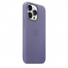 Capac Protectie Spate Apple Din Piele Cu Magsafe Pentru iPhone 13 Pro - Mov Deschis