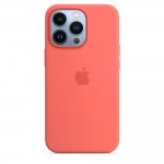 Capac Protectie Spate Apple Din Silicon Cu Magsafe Pentru iPhone 13 Pro - Roz Inchis
