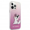 Capac Protectie Spate Karl Lagerfeld Pentru iPhone 13 Pro Max Colectia Gradient Fun Choupette - Roz
