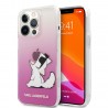 Capac Protectie Spate Karl Lagerfeld Pentru iPhone 13 Pro Max Colectia Gradient Fun Choupette - Roz
