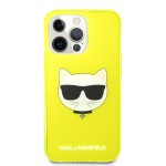 Capac Protectie Spate Karl Lagerfeld Pentru iPhone 13 Pro Tpu Fluo Colectia Choupette - Galben