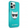 Capac Protectie Spate Karl Lagerfeld Pentru iPhone 13 Pro Max Tpu Fluo Colectia Choupette - Albastru