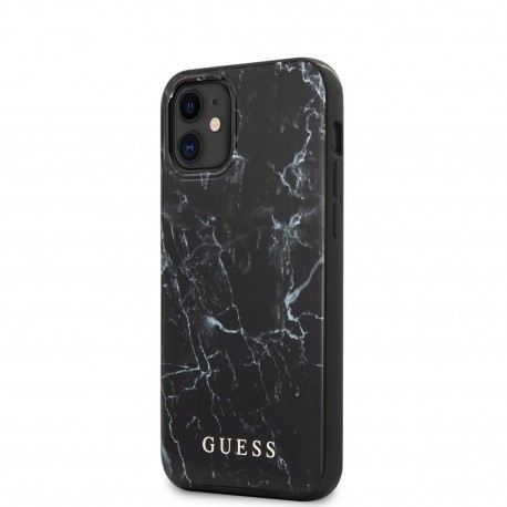 Capac Protectie Spate Guess Pentru iPhone 12 Mini Colectia Marble - Negru
