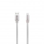 Cablu De Date Cellara Textil Lightning 1m - Argintiu