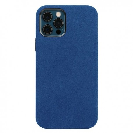Capac Protectie Spate Cellara Colectia Alcantara Pentru iPhone 13 Pro - Albastru