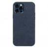Capac Protectie Spate Cellara Colectia Alcantara Pentru iPhone 12/12 Pro - Albastru Inchis