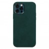 Capac Protectie Spate Cellara Colectia Alcantara Pentru iPhone 12 Pro Max - Verde
