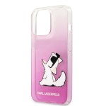 Capac Protectie Spate Karl Lagerfeld Pentru iPhone 13 Colectia Gradient Fun Choupette - Roz
