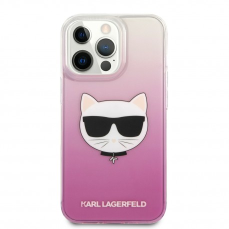Capac Protectie Spate Karl Lagerfeld Pentru Iphone 13 Pro Max Colectia Choupette`s Heads - Roz