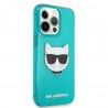 Capac Protectie Spate Karl Lagerfeld Pentru Iphone 13 Pro Tpu Fluo Colectia Choupette - Albastru