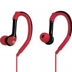 Casti audio cu fir sport Colectia natty - rosii