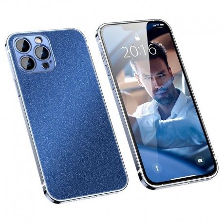 Capac Protectie Spate Cellara Colectia Metalic Pentru iPhone 13 Pro Max - Glitter Albastru