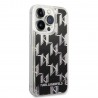 Capac Protectie Spate Karl Lagerfeld Pentru iPhone 14 Pro Monogram Liquid Glitter - Negru
