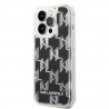 Capac Protectie Spate Karl Lagerfeld Pentru iPhone 14 Pro Monogram Liquid Glitter - Negru