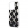 Capac Protectie Spate Karl Lagerfeld Pentru iPhone 14 Pro Monogram Liquid Glitter - Negru