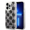 Capac Protectie Spate Karl Lagerfeld Pentru iPhone 14 Pro Monogram Liquid Glitter - Negru