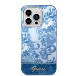 Capac Protectie Spate Guess Pentru iPhone 14 Pro Electro Toile De Jouy - Albastru