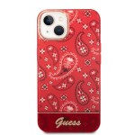Capac Protectie Spate Guess Pentru iPhone 14 Plus Electro  Paisley - Rosu