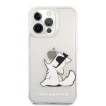 Capac Protectie Spate Karl Lagerfeld Pentru iPhone 14 Pro Choupette Fun  - Transparent