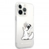 Capac Protectie Spate Karl Lagerfeld Pentru iPhone 14 Pro Choupette Fun  - Transparent