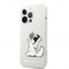 Capac Protectie Spate Karl Lagerfeld Pentru iPhone 14 Pro Choupette Fun  - Transparent