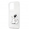 Capac Protectie Spate Karl Lagerfeld Pentru iPhone 14 Pro Choupette Fun  - Transparent