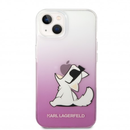 Capac Protectie Spate Karl Lagerfeld Pentru iPhone 14 Plus Choupette Fun  - Roz