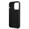 Capac Protectie Spate Karl Lagerfeld Din Piele Magsafe Pentru iPhone 14 Pro Perforated Logo  - Negru