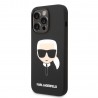 Capac Protectie Spate Karl Lagerfeld Din Silicon Magsafe Pentru iPhone 14 Pro Karl Head - Negru