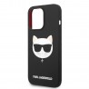 Capac Protectie Spate Karl Lagerfeld Din Silicon Magsafe Pentru iPhone 14 Pro Max Choupette Head - Negru