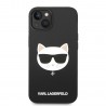Capac Protectie Spate Karl Lagerfeld Din Silicon Magsafe Pentru iPhone 14 Plus Choupette Head - Negru