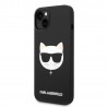 Capac Protectie Spate Karl Lagerfeld Din Silicon Magsafe Pentru iPhone 14 Plus Choupette Head - Negru