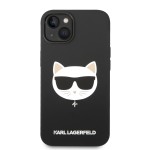 Capac Protectie Spate Karl Lagerfeld Din Silicon Magsafe Pentru iPhone 14 Choupette Head - Negru