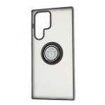 Capac Protectie Spate Colectia Soft Shape With Ring Pentru Samsung Galaxy S22 Ultra - Negru Rosu