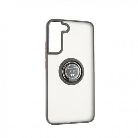 Capac Protectie Spate Colectia Soft Shape With Ring Pentru Samsung Galaxy S22 Plus - Negru Rosu