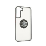 Capac Protectie Spate Colectia Soft Shape With Ring Pentru Samsung Galaxy S22 Plus - Negru Rosu