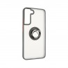 Capac Protectie Spate Colectia Soft Shape With Ring Pentru Samsung Galaxy S22 Plus - Negru Rosu