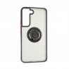Capac Protectie Spate Colectia Soft Shape With Ring Pentru Samsung Galaxy S22 - Negru Rosu