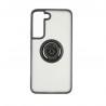 Capac Protectie Spate Colectia Soft Shape With Ring Pentru Samsung Galaxy S22 - Negru Rosu