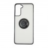 Capac Protectie Spate Colectia Soft Shape With Ring Pentru Samsung Galaxy S21 Plus - Negru Rosu