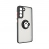 Capac Protectie Spate Colectia Soft Shape With Ring Pentru Samsung Galaxy S21 Fe - Negru Rosu