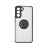 Capac Protectie Spate Colectia Soft Shape With Ring Pentru Samsung Galaxy S21 Fe - Negru Rosu