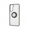 Capac Protectie Spate Colectia Soft Shape With Ring Pentru Samsung Galaxy S21 - Negru Rosu