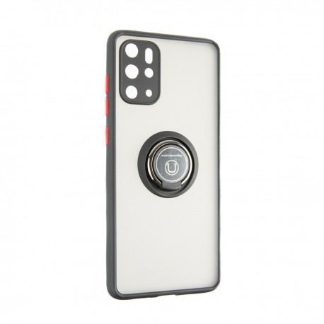 Capac Protectie Spate Colectia Soft Shape With Ring Pentru Samsung Galaxy S20 Plus - Negru Rosu