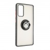 Capac Protectie Spate Colectia Soft Shape With Ring Pentru Samsung Galaxy S20 Fe - Negru Rosu